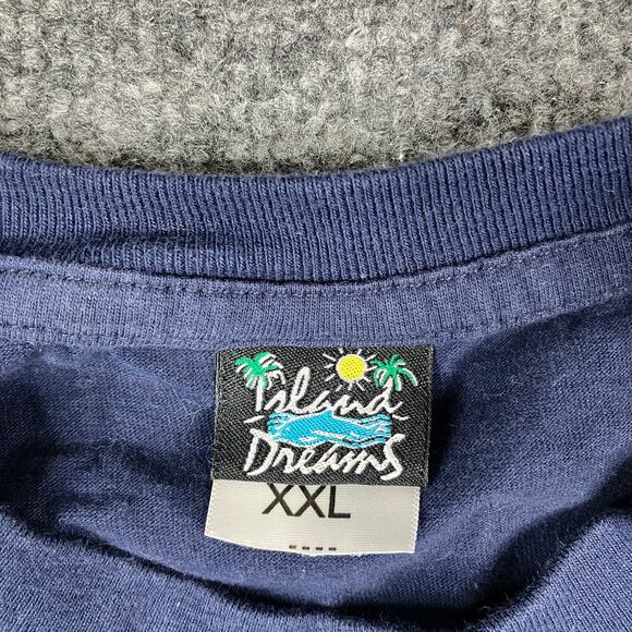 Island Dreams Tank Top Mens XXL Navy St Thomas USVI Sleeveless Sailing Graphic - Picture 3 of 8